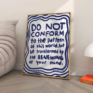 Romans 12:2 Christian Scripture Wall Art Print Z
