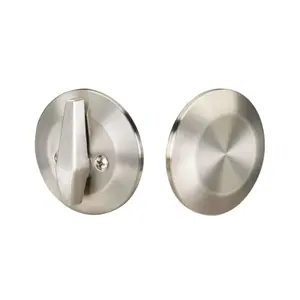212 MAIN Single-Sided Deadbolt with Turn-by Blank Plate, Satin Nickel Finish, Adjustable Backset Door Lock, Door Hardware for Motorcycle Security, Door Locks