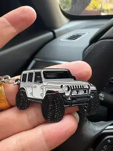 Off-Road Car Keychain Heavy Duty Double Sided Metal Key Ring For Men Scratch Resistant Premium Quality Enamel Coating Ideal For Adventure Enthusiasts