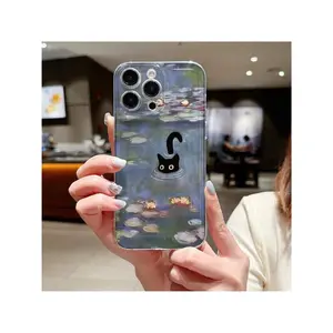 Cartoon Cat Pattern Phone Case, Decorative Phone Protector Cover, Phone Accessories Compatible With IPhone 11 12 13 14 15 Pro Max