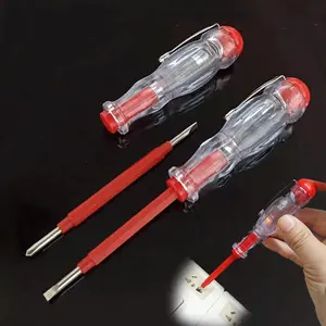 Electrician's Test Pen, Cross One-word Dual-purpose Insulated Screwdriver, Household Small Electrical Appliance Repair Tool, Voltage Tester