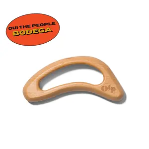 SHAPE SHIFTER Massage Tool Daily Smooth - Traditional Ayurveda Beechwood Lymphatic Drainage Roller with Cotton Mesh Pouch for Body Care