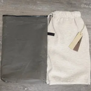 esenses menswear cotton light oatmeal shorts