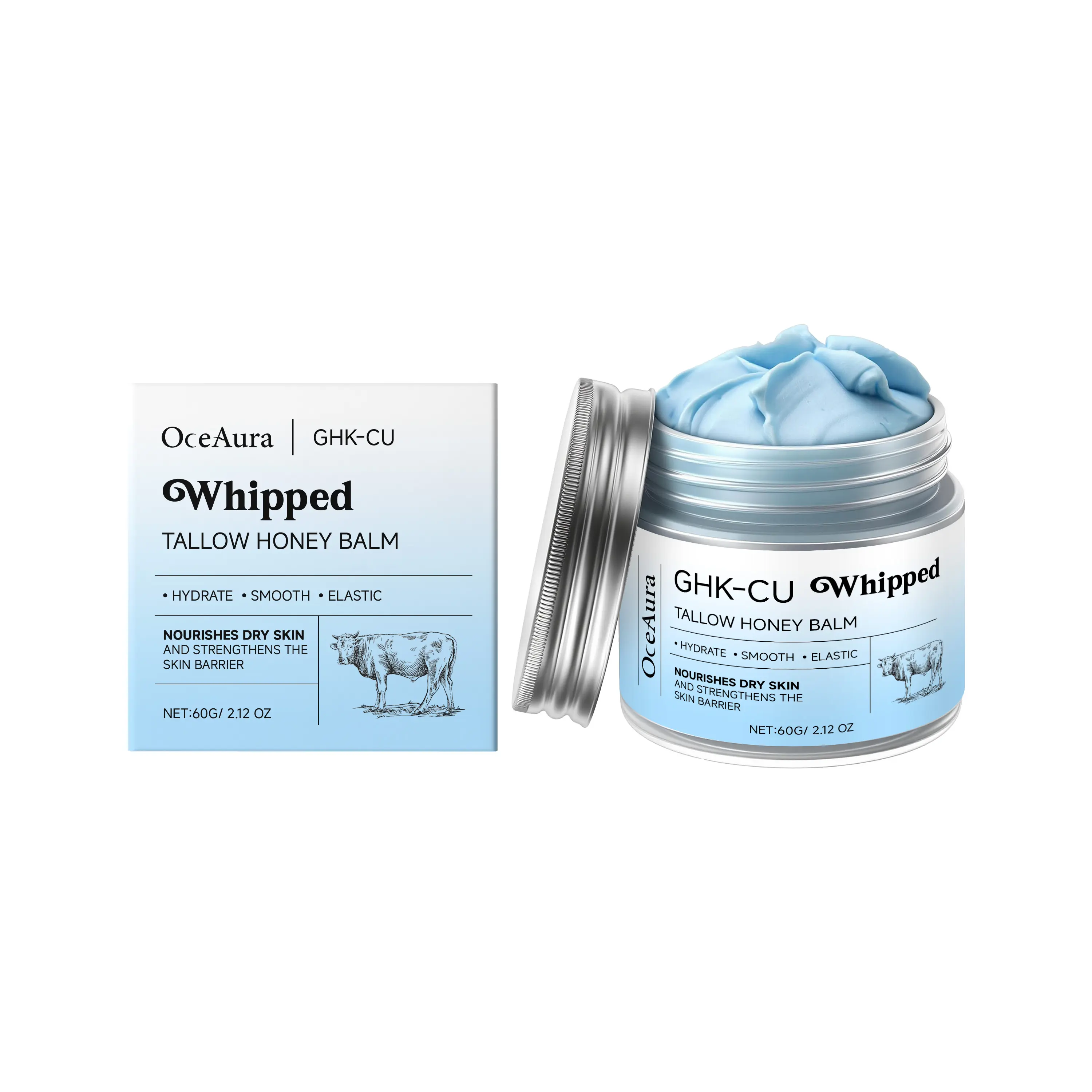 OceAura Beef Fat Honey Moisturizing Cream Is A Daily Nourishing, Moisturizing, Smooth And Non-Sticky Body Care Cream