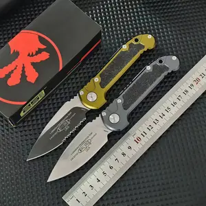 Microtech LUDT Folding Knife Outdoor Survival EDC Pocket Knife Ultra Sharp High Hardness Portable Utility Tool for Camping Hunting