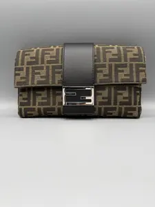 Pre-owned FENDI Canvas Crossbody Bags Convertible Baguette