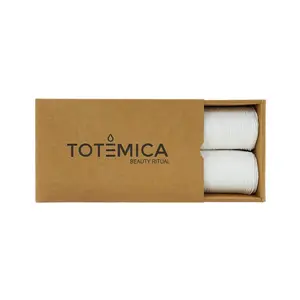 TOTEMICA Disposable Clean Pads Box 200 Units Gentle Makeup Remover & Facial Cleansing Soft Cotton Rounds for All Skin Types 6.4 oz