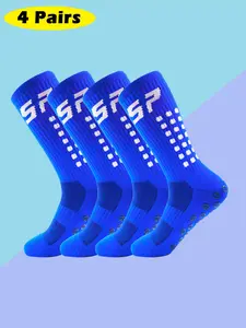 Non-Slip Sports Socks for Soccer and Basketball, Grippy Sole Design, Fall Season, Ideal Choice, Comfortable and Durable