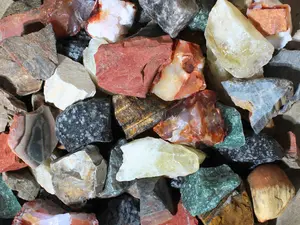 Rock and Tumble Seasonal Tumbling Mix - 10 Stone Variety Raw Crystals from Madagascar and Brazil | Raw Lapidary Supplies | Bulk Wholesale Options