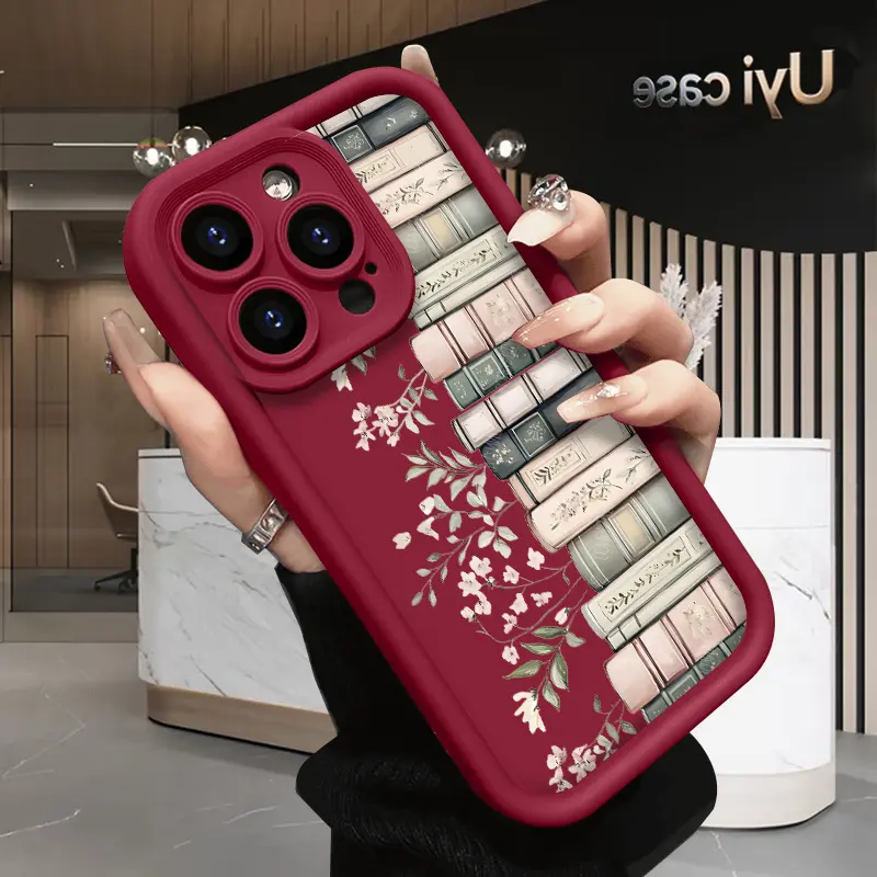 Bookshelf Phone Case for iPhone 17 Air, 16e, 16, 15, 14, 13, 12, 11 Pro Max Plus, X, XS - Anti-Scratch, Shockproof TPU Bumper, Drop-Proof Protective Cover, Phone Accessories, Mobile Accessories