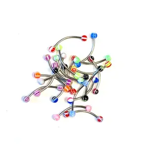 Snake eye Tongue rings Piercing Jewelry 20 Piece Value Pack 316L Surgical Steel Long shaft 16 Gauge 14mm NO DUPLICATES