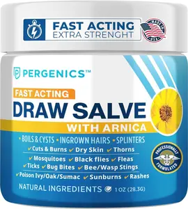 Pergenics Draw Salve with Arnica Ointment for Boil, Cyst, Ingrown Hair