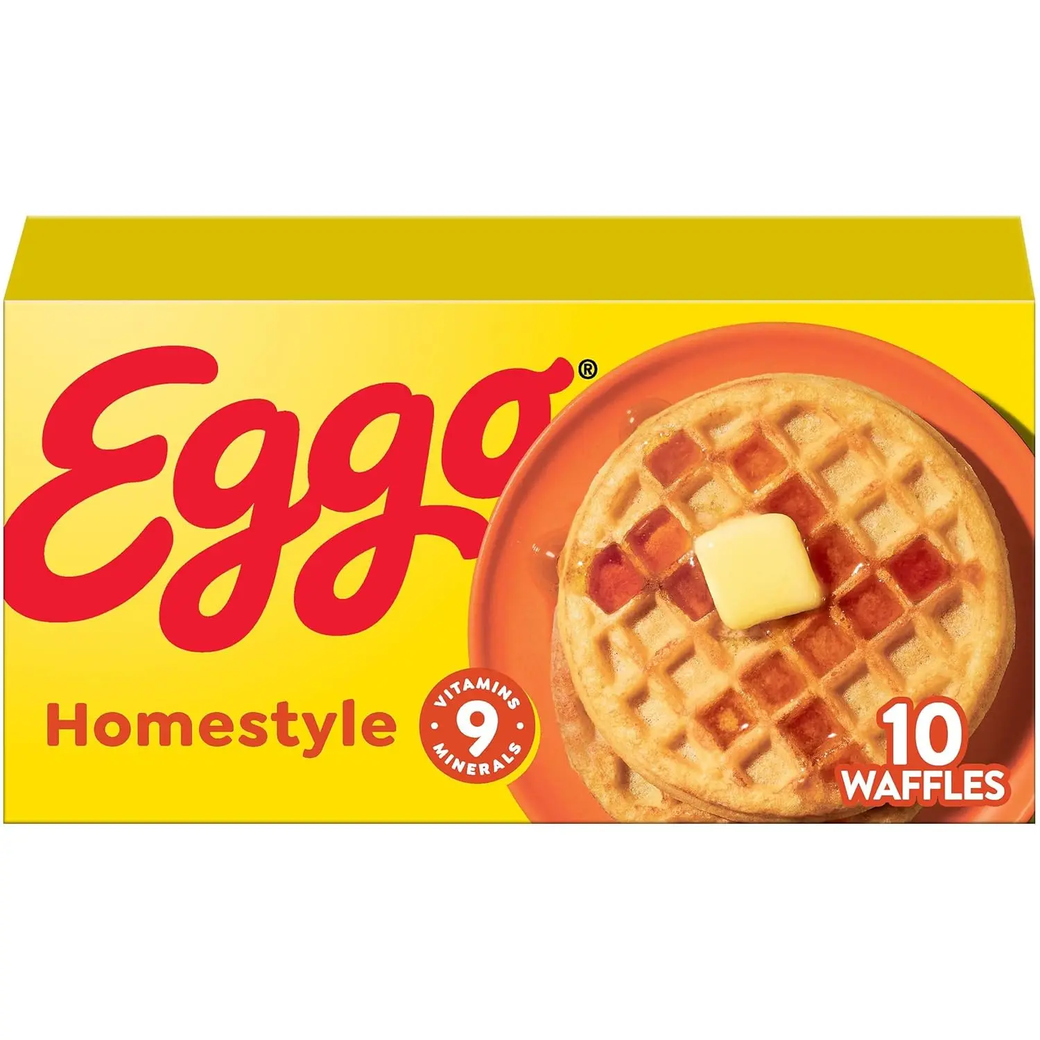 Homestyle Waffles, Breakfast Food, Frozen Breakfast, 10 Waffles (Frozen)