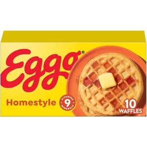 Homestyle Waffles, Breakfast Food, Frozen Breakfast, 10 Waffles (Frozen)