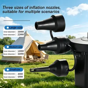 High Power Electric Air Pump for Inflatables, Fast Blow Up Air Mattress Pump with Multiple Adapters, Universal Inflator Suitable for Air Beds, Swimming Pools, Inflatable Toys, Floating Rafts & Small Boats