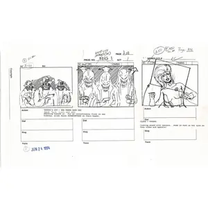 Jim Lee Wildc.a.t.s. Wildcats Production Animation Storyboard Nelvana 1994-5 D1-043