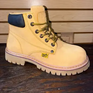 Zapato De Trabajo PMA- Nobuck Miel Suela Domba Ámbar Con Casco