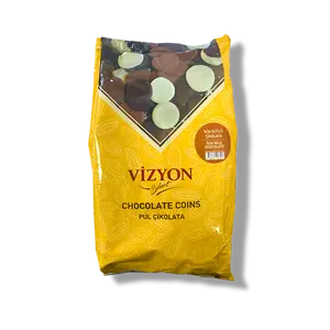 Milk 33% Couverture Chocolate Coins - 5.5 lbs - Premium Baking Chocolate