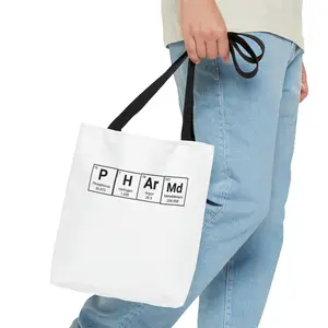 PharmD Periodic Table Tote Bag - Chemistry Inspired Gift for Pharmacists - Unique Pharmacy Student Tote - Graduation Present Tote Bag (AOP)