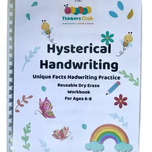 Hysterical Handwriting Unique Facts Handwriting Practice Reusable Dry Erase Workbook For Ages 6-8