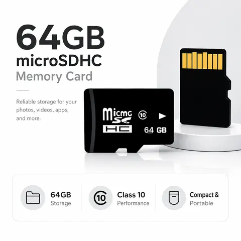 C10 Micro SDXC Flash Memory Card (SDSQUA4-064G-GN6MN, 64GB No Adapter) - 64GB Storage, Class 10 Rating, Up to 100mb/s Transfer, 1500 Read IOPS, 1000 Photos in a Minute, MicroSD Interface, for CCTV Cameras, Android Users, <1 Year Warranty>