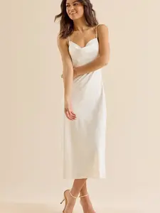 Altar'd State Olandria Satin Women's Midi Dress