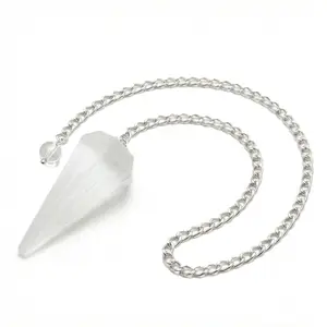 6-Sided Selenite Pendulum – The Antenna of Clarity