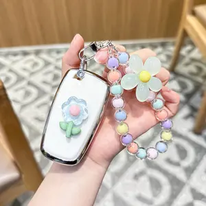 For Ford Key Fob Cover Keychain Fit for Explorer Mustang Fusion Escape F150 F250 F350 F450 F550 Edge,Smart Key Shell Case