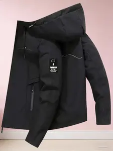 Women's Trendy Hooded Jacket 2 Colors Available With Love Heart Handwritten Print Easy Pull Zipper Loose Fit Soft Fabric Minimalist Design Casual Versatile Daily Commute Weekend Outings Streetwear Fashion Outerwear