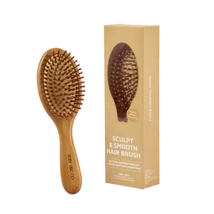 [RUBY VIBE CO] Sculpt & Smooth Hair Brush with Natural Bamboo Bristles for Hair Growth Scalp Massage & Detangling
