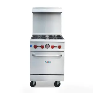 DURING D-GR-24 24" 4 Burner Commercial Gas Range with Standard Oven - 151,000 BTU