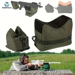 1Pack Shooting Rest Bags Target Sports Shooting Bench Rest Front And Rear Support Sandbag Stand Holders for Gun Rifle Shooting Hunting Photography – Unfilled