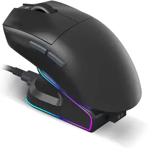 Ultra Lightweight 45G Tri-Mode   with  Dock, , 2.4G & USB-C Wired Rechargeable RGB , Up to 12000 DPI, 1K Polling Rate,   for PC Laptop Work & Gaming