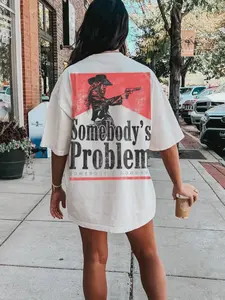 Somebody's Problem Vintage 90s Country Tee T-Shirt | Western Music Festival Shirt