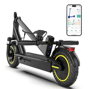10-Inch Foldable Electric Scooter, 500W Power Motor, 22 MPH Top Speed, 28 Mi Range, Dual Braking System, Bluetooth App Control, Puncture-Proof Solid Tires, Double Suspension, Lightweight Portable Commuter Scooter (Black) outdoorfun