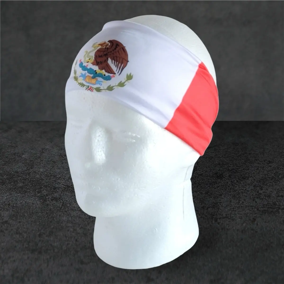 Mexico Flag Stretch Sport Yoga Running Headband Sweat Band Unisex