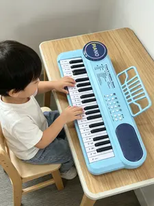 37 Keys Kids Piano Keyboard with Microphone, Portable Electronic Piano Keyboard Toy for Boys Girls Ages 3+ | 5 Sound Effects, Stereo Sound, Improves Hand-Eye Coordination & Cultivates Music Interest, Fun Gifts