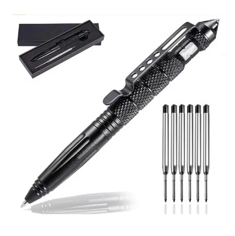 Multi-Functional Pen with Tungsten Steel Tip, 6 Ink Refills, Durable Writing Tool for Professional Use