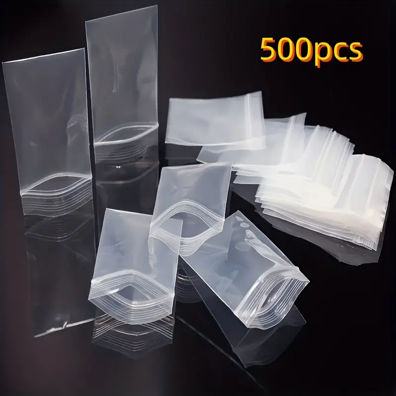 500pcs (2.36in*3.54in) Plastic Sealing Bags, Grip Sealing Bags, Small Resealable Clear Plastic Bags,ForJewelryBags