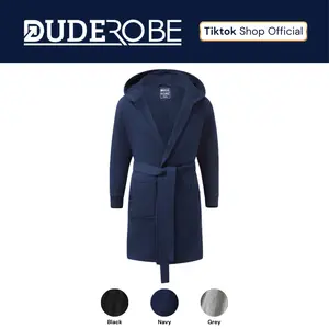 The DudeRobe - Premium Hoodie Robe for Men - Comfy Loungewear