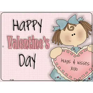 Happy Valentines Day Metal Novelty Parking Sign