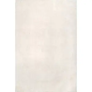 Loni Solid Machine Washable Shag Area Rug