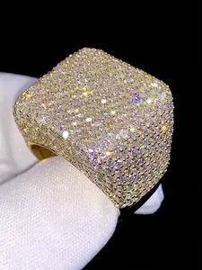 Women's Elegant Glittering Zirconia Decorated Ring, Exquisite Trendy Engagement Rings, Fashionable Jewelry for Women As Engagement & Wedding Party Decor