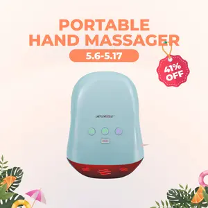 [mothersdaygift] CINCOM Portable Hand Massager (BLUE), Cordless, with Comfort Heat and Gentle Massage, Adjustable Settings, Auto-Off Feature, Rechargeable, Perfect for Daily Relaxation, Ideal Gift