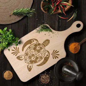Sea Turtle Cutting Board, Kitchen Decor, Beach Life Chopping Knives
