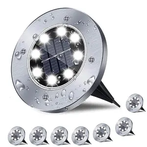 LED Solar Ground Light, Outdoor Waterproof Solar Garden Lamp, Pathway Lighting for Backyard, Sidewalk, Driveway, Landscape Illumination, Solar Landscape Lights