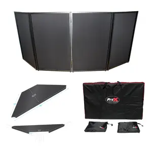 Pro X 4 Panel DJ Facade with Pair of Black Shelves &amp; Carry Bag