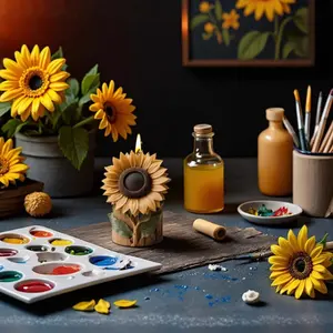 Sunflower Candle Silicone Mold DIY Creative Trunk Design for Handmade Aromatherapy Candles