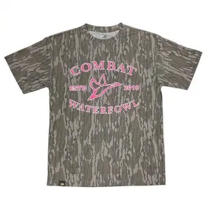Mossy Oak Camo Pink Combat Logo SS 3D Shirt, Hunting 3D Tee, Gift For Him, Gift For Dad, T shirt 3D Camo, Style T Shirt 3D Camo, Camo Shirt 3Dv