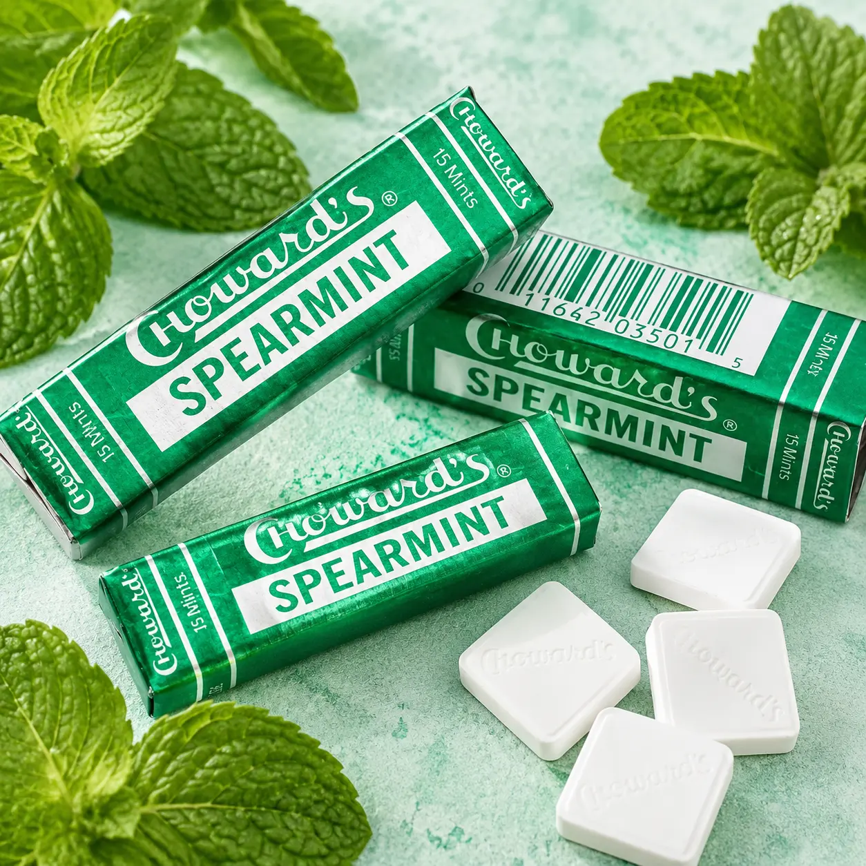 Choward's Spearmint Flavor Mints - 24-Count Candy Snacks for Adults